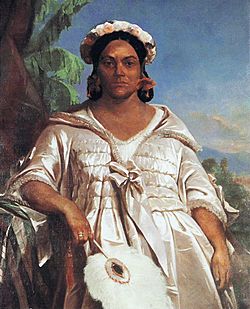 Archivo:Portrait of Queen Pomare IV of Tahiti, Charles Giraud, 1851, Musée de Tahiti et des Îles