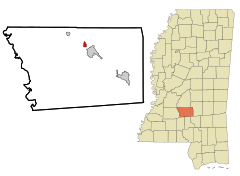 Simpson County Mississippi Incorporated and Unincorporated areas D'Lo Highlighted.svg