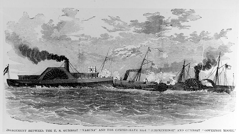 USS Varuna engaged
