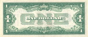 Archivo:US $1 1928 Silver Certificate reverse
