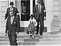 US Marshals with Young Ruby Bridges on School Steps