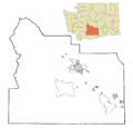 Yakima County Washington Incorporated and Unincorporated areas Zillah Highlighted