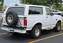 1995 Ford Bronco XLT with Exterior Sport Package, rear right, 08-10-2022