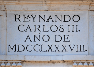 Archivo:Alcalá de Henares (RPS 14-12-2013) Puerta de Madrid, grabado oeste