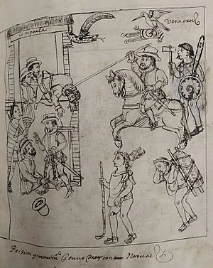 Archivo:Batalla de Cempoala, en el folio 258r