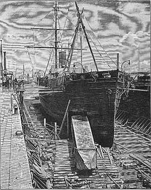 Archivo:Cleopatra needle loading