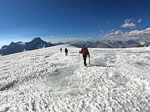 Descenso por glaciar