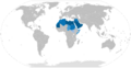 Detailed SVG map of the Arabophone world