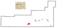 Garfield County Colorado Incorporated and Unincorporated areas Battlement Mesa Highlighted.svg