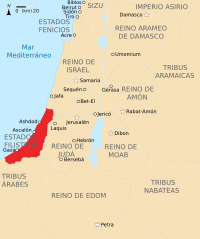 Kingdom of Philistines 830 map-es.svg