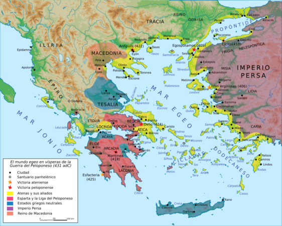 Map Peloponnesian War 431 BC-es