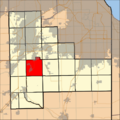 Map highlighting Jackson Township, Will County, Illinois