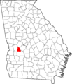 Map of Georgia highlighting Schley County