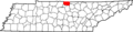 Map of Tennessee highlighting Macon County