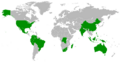 Map of the megadiverse countries