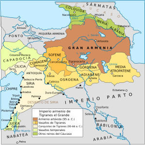 Archivo:Maps of the Armenian Empire of Tigranes-es