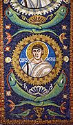 Martyr Gervasius. Detail of the mosaic in the Basilica of San Vitale. Ravena, Italy