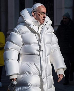 Archivo:Pope Francis in puffy winter jacket