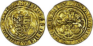 Archivo:Quart de noble d'or sous Édouard III frappé à Calais