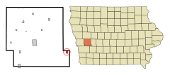 Shelby County Iowa Incorporated and Unincorporated areas Elk Horn Highlighted.svg