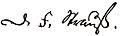 Signature of David Friedrich Strauss