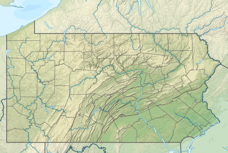 USA Pennsylvania relief location map