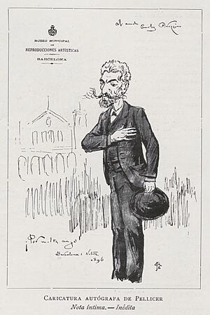 Archivo:1901, Revista Gráfica, Caricatura autógrafa de Pellicer