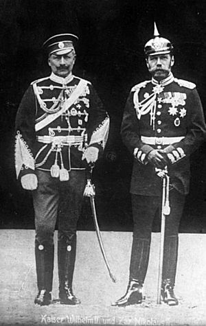 Archivo:Bundesarchiv Bild 183-R43302, Kaiser Wilhelm II. und Zar Nikolaus II.