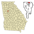Clayton County Georgia Incorporated and Unincorporated areas Conley Highlighted