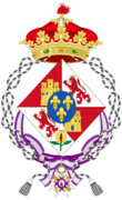Coat of arms of Isabella of Spain (1851–1931) as Infanta and widow