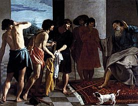 Archivo:Diego Velázquez - Joseph's Bloody Coat Brought to Jacob - WGA24378
