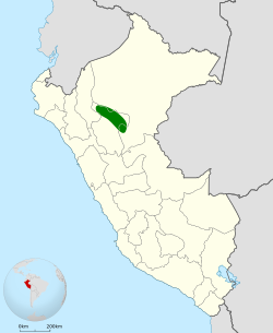 Distribución geográfica del saltarín pintado.