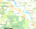 Map commune FR insee code 33334