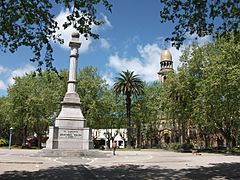 Archivo:Monumento a Cristóbal Colón en plaza Independencia de la ciudad de Durazno 02