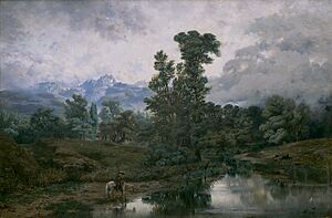 Archivo:Muñoz Degrain Paisaje del Pardo tras la niebla 1866