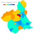 Murcia crecimiento poblacion 2008-2018