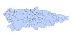 Extensión del concejo en el Principado de Asturias.