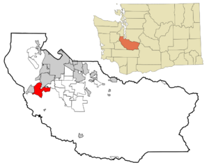Archivo:Pierce County Washington Incorporated and Unincorporated areas Fort Lewis Highlighted