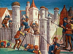 Archivo:Siege of a city, medieval miniature