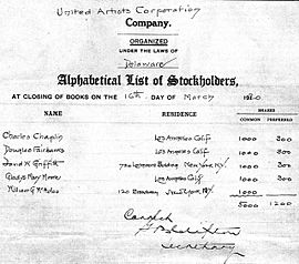 Archivo:United Artists Stockholders