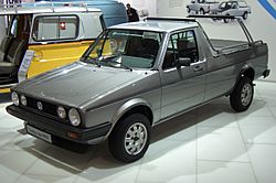 Volkswagen Caddy primera generación. Diseñado en los Estados Unidos, y adaptado al mercado europeo.