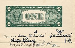 Archivo:1935 Dollar Bill Back Early Design