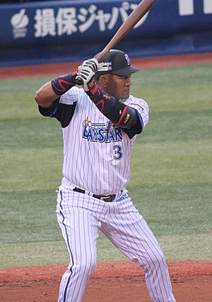 Archivo:20120318 Alexander Ramon Ramirez, outfielder of the of the Yokohama DeNA BayStars,at Yokohama Stadium