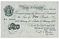 Bank of England £5 note 1952