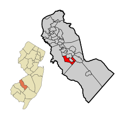 Camden County New Jersey Incorporated and Unincorporated areas Pine Hill Highlighted.svg