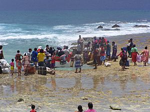 Archivo:Cargo landing on Niutao Island, Tuvalu