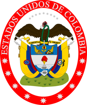Archivo:Coat of arms of the United States of Colombia