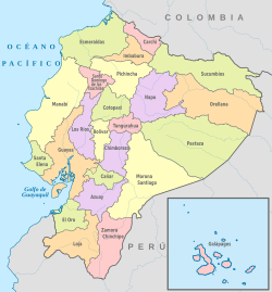 Archivo:Ecuador, administrative divisions - es - colored