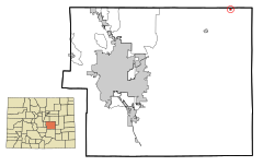El Paso County Colorado Incorporated and Unincorporated areas Ramah Highlighted.svg