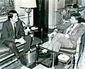 Felipe González recibe al vicepresidente de Nicaragua. Pool Moncloa. 22 de abril de 1988
